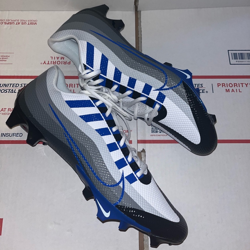 Nike Vapor Edge Speed 360 Football Cleats DQ5110-041 Black/White/Royal Size 14